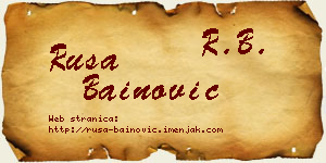 Rusa Bainović vizit kartica